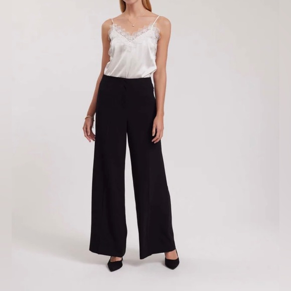 Anne Fontaine Paris luxury😍black Pants 👖 size 42 Nwot